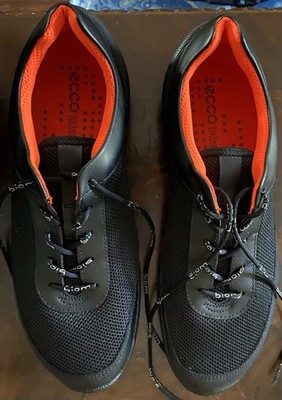 ECCO Mens Biom Black Low Top Lace Up Athletic Sneakers Rubber Outsole