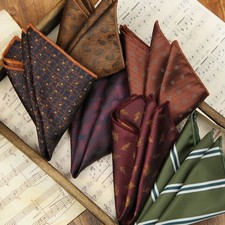 Silk Vintage Pocket Square Pasiley Business Handkerchief Men's Suit Accessories