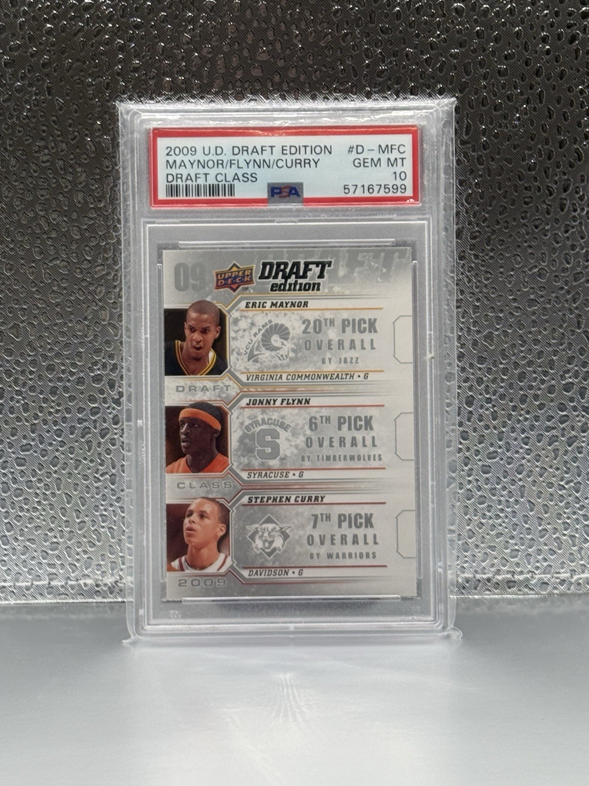 Upper Deck 2009-10 Draft Edition Draft Class Curry Flynn Maynor #D-MFC PSA 10