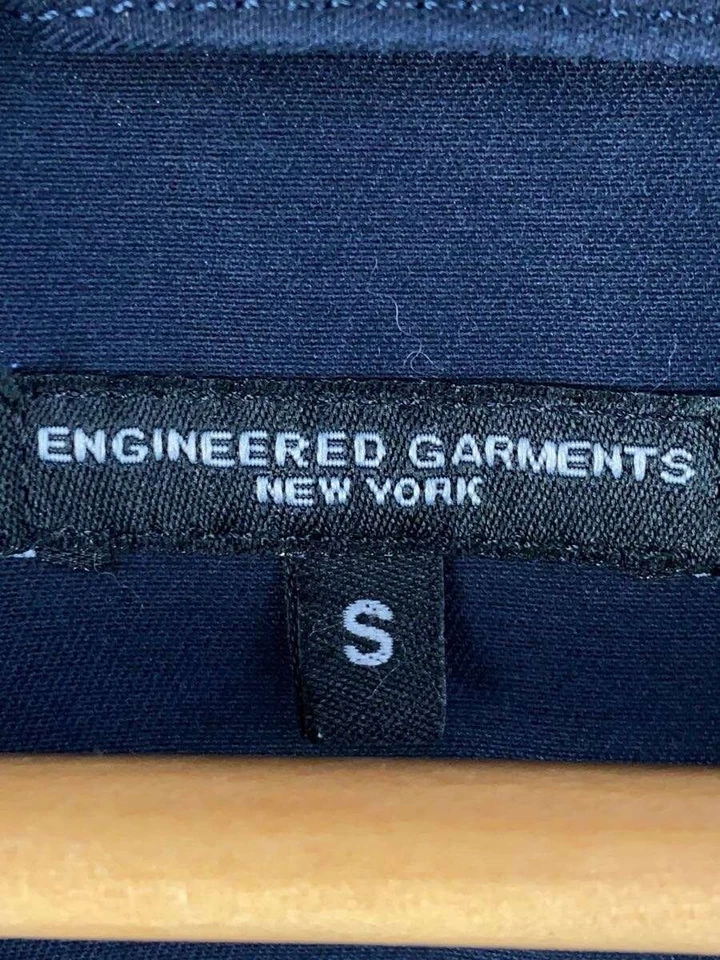 Mens Engineered Garments Engineered Garments Sten Collar Coat S Cotton NVY - Image 3 of 4