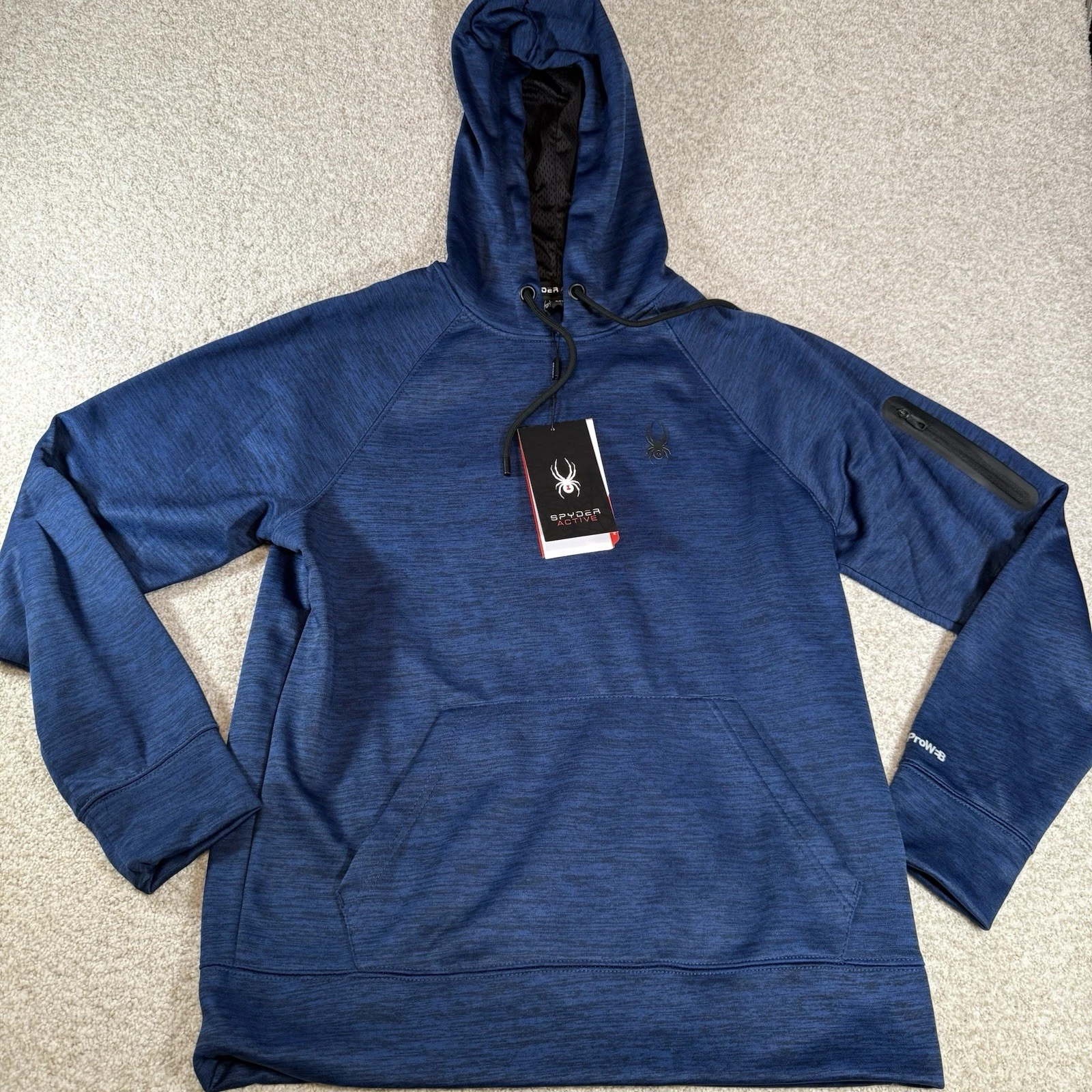 NEW Spyder Active Performance Moisture Wicking Stretch Light Weight Hoodie Small
