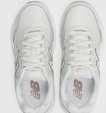 New Balance Men's Low Top Lace-Up Athletic Sneakers White/Gray Rubber Outsole