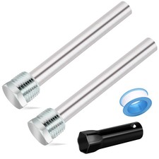 2 Pack RV Water Heater Anode Rod - 4.5" L L x 1/2" NPT - 2 Pack, Silver