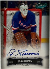 2006-07 Upper Deck Parkhurst #8 Ed Giacomin On-Card Autograph NY Rangers HOF