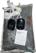 Bearhug Heated Blanket King Size 100" x 90" Dual Controller Electric Weighted..