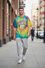 Camisa Bob Esponja Tye Die Talla Grande 100% Algodón! Pantalones Rock Bonitos