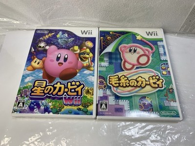 Kirby Wii Bundle Hoshi no Kirby + Epic Yarn Keito no Kirby NTSC-J Lot Japan