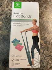 Gaiam 3-PACK Flat Bands FOR Exercise - NEW SEALED BOX