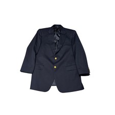 Brooks Brothers 346 Mens Navy Blue 100 Wool 2-Button Blazer Gold Buttons 41R