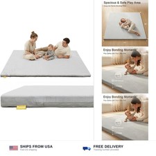 79" 71" Padded Baby Play Mat for Floor, 1.3" Thick Foam Baby Playpen Mat, Cu...