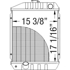 211004 Tractor Radiator - 17 1/16 X 13 1/2 Fits John Deere