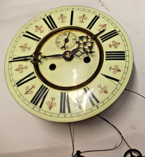 Antique Two weight Vienna Wall Clock Movement & Bracket for Renovation no 115678