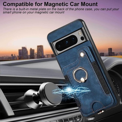Custodia portafoglio pelle magnetica per Google Pixel 9 Pro XL/8a/7a/6a slot scheda + cinturino - Foto 43 di 55