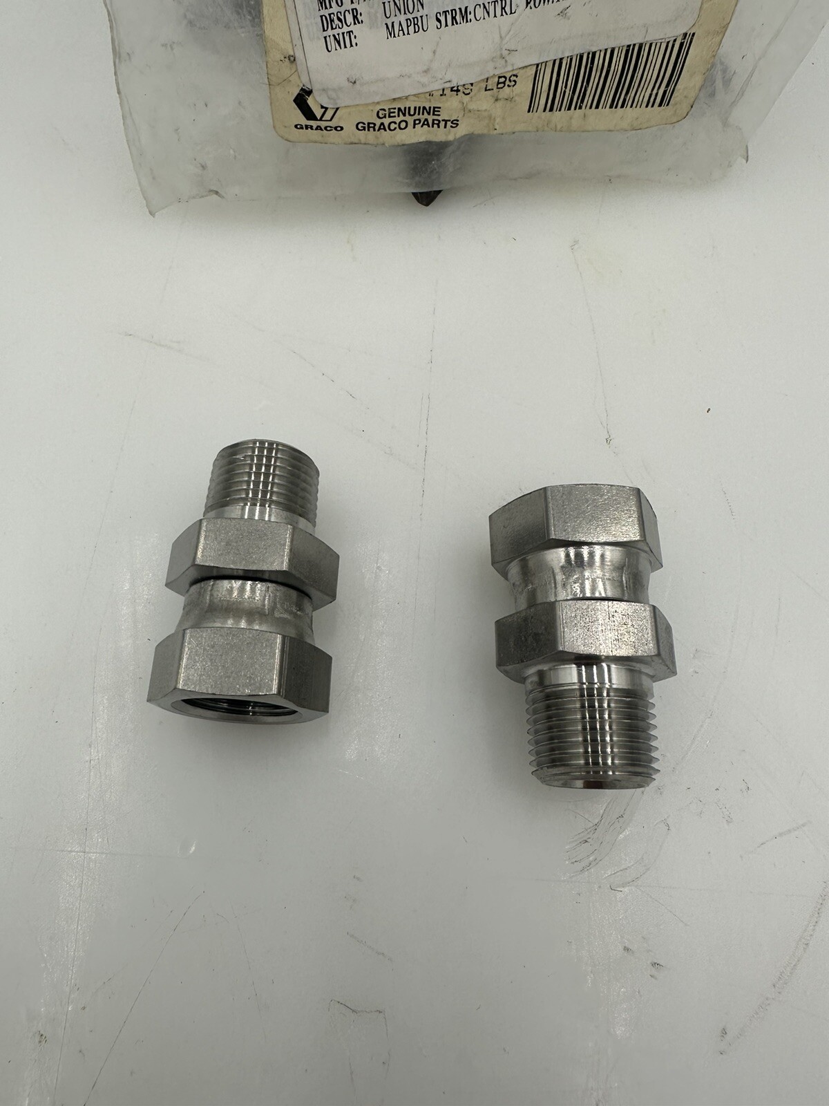 GRACO 235208 Fitting Union Swivel 3/8MNPT X 3/8FNPSM SST Stainless ...