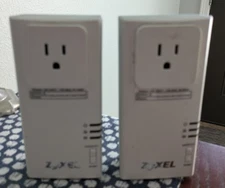 ZyXEL PLA-407 Powerline Pass-Thru Ethernet Adapters (x2)