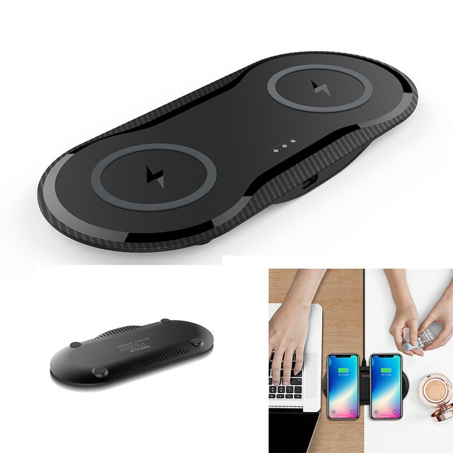 Universal Phone Charging Mat Pad Wireless Dual Charger For iPhone 11