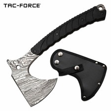 Hand Ax Tac-Force Tactical Axe Hatchet Tomahawk Acid Etched Full Tang Sheath