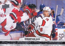 21/22 TIM HORTONS..SEBASTIAN AHO..PHOTO FINISH..HURRICANES..FREE COMBINED SHIP