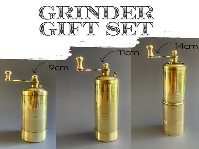 Turkish Brass Grinder Gift Set - Handcrafted Black Pepper Grinders