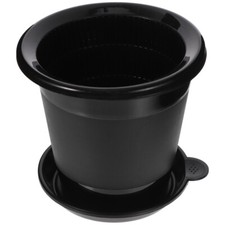 1PZ Vaso Vivaio Giardinaggio Controllo Radici Vaso con Vassoio Contenitore Fiori Aureo
