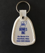 Vintage Keychain OKI HOMES INC Key Fob Ring FAIRFIELD, OHIO Made In USA