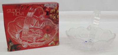 Studio Nova Holiday Bells Basket With Handle Christmas Candy Dish 5 1/2''    VY