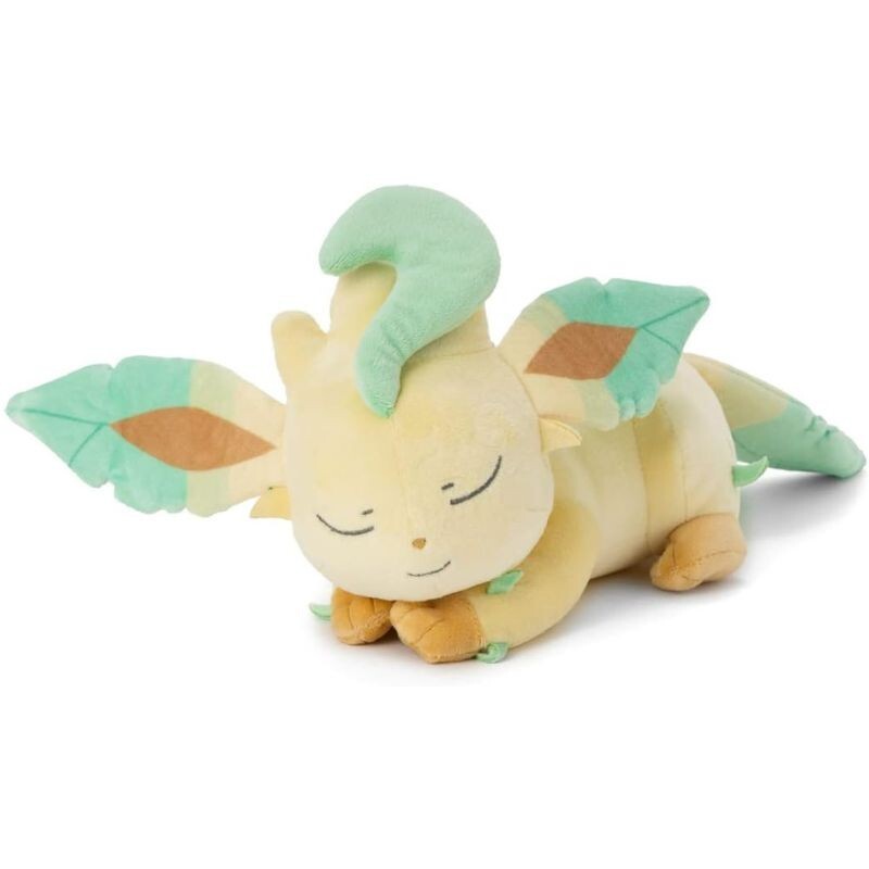 Takara Tomy Arts Pokemon Suya suya Plush Doll S Leafeon JAPAN OFFICIAL