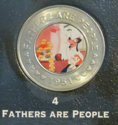 THE DISNEY DECADES COIN #4 FATHERS ARE PEOPLE GOOFY & MAX 1951 50'S DECADE