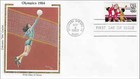 VOLLEYBALL OLYMPICS  1984 COLORANO SILK   cachet FDC UNADDR