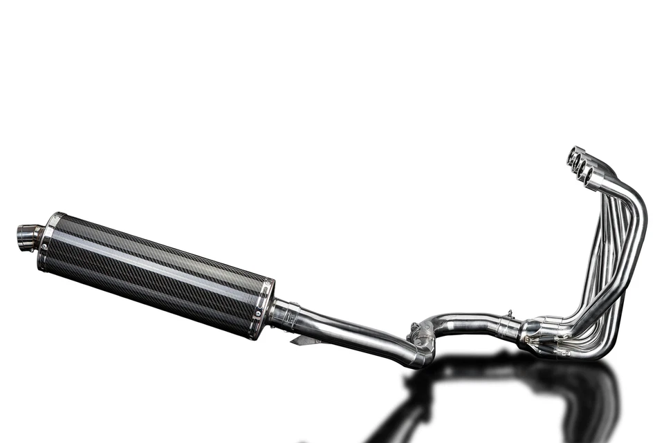 Silenciador de carbono ovalado Kawasaki ZX-11 Ninja 1990-2001 escape completo 4-1 18" Foto 4 de 4