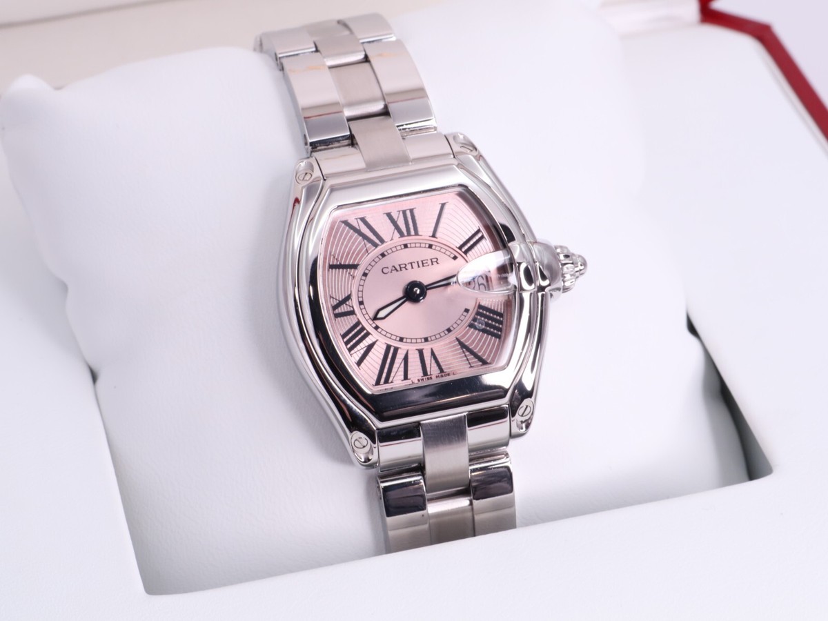 Pristine 2010s Cartier Roadster Small Model W62017V3 Pink