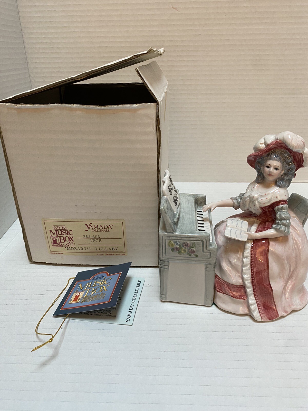 Vintage Schmid Music Box Yamada Original Figurine Mozart’s Lullaby 435