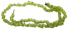 Bright Apple Green Peridot Nugget Chip Bead 15 Inch Strand 4mm to 6mm PBS14