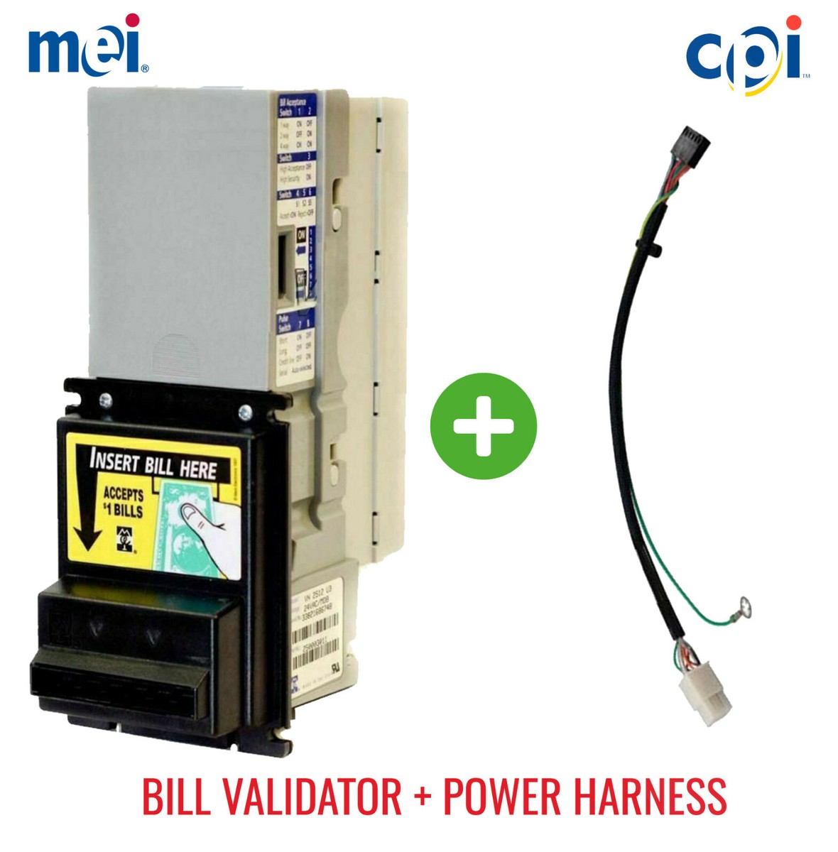 Refurbished MEI/Mars VN 2512 24V Compact Bill Acceptor – 90 Day Warranty 2 thumbnail image
