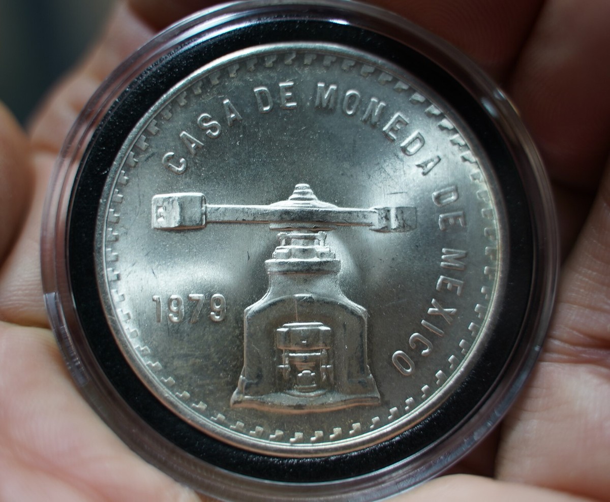 1979 Mexico Silver Onza Casa De Moneda De Mexico 925 Silver 1oz