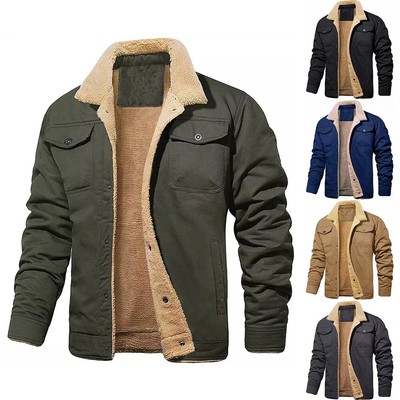 Schlanke Herren Cargojacke mit dicker Isolierung für Winteraktivitäten