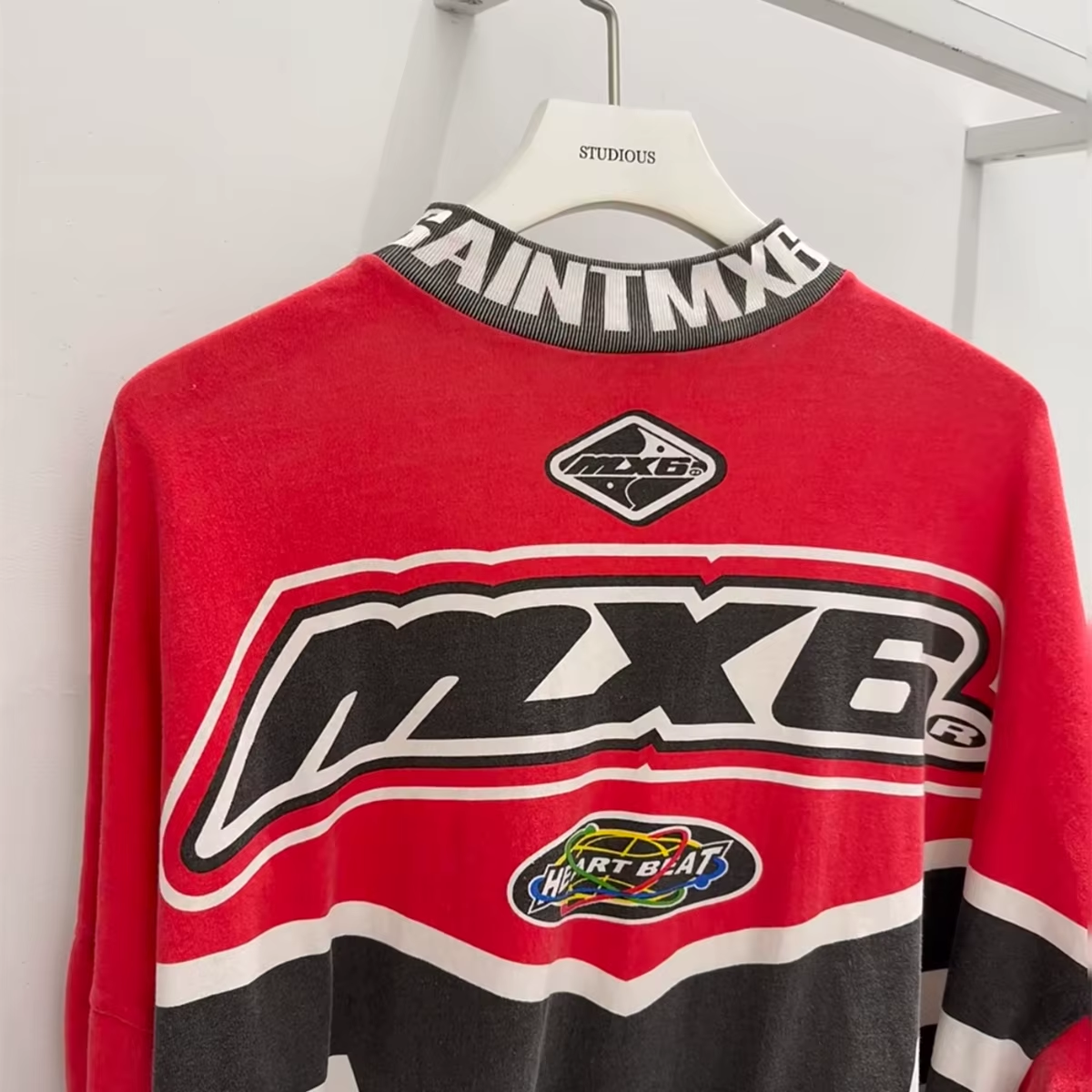 Saint of Michael MX6 Motocross Race Logo Print Cotton Jersey T