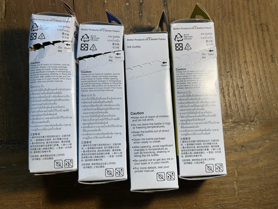 Genuine Epson 664 Bk/C/M/Y 4x Refill Ink Bottle Black Cyan Magenta Yellow - New - Image 2 of 4