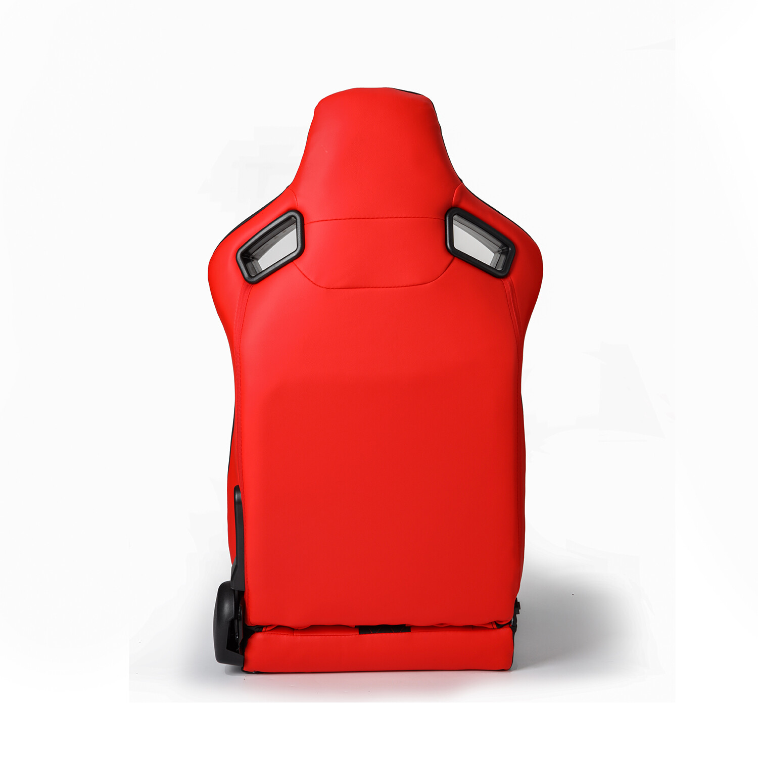 2Pcs Universal Main Black + Red Side Reclinable PVC Leather Sport