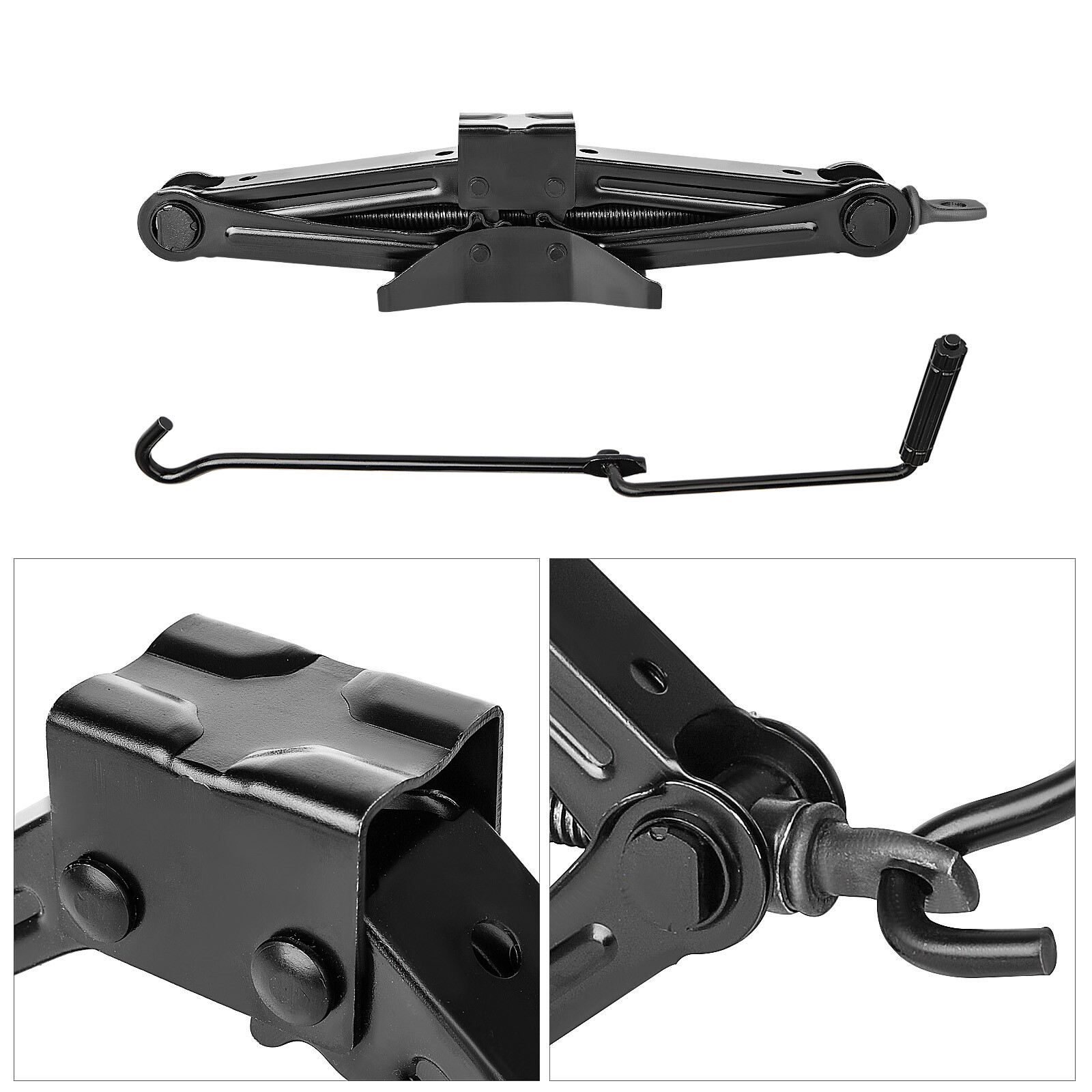 New 1 Ton Tonne Scissor Jack Lift Wind Up For Car Van Garage Home