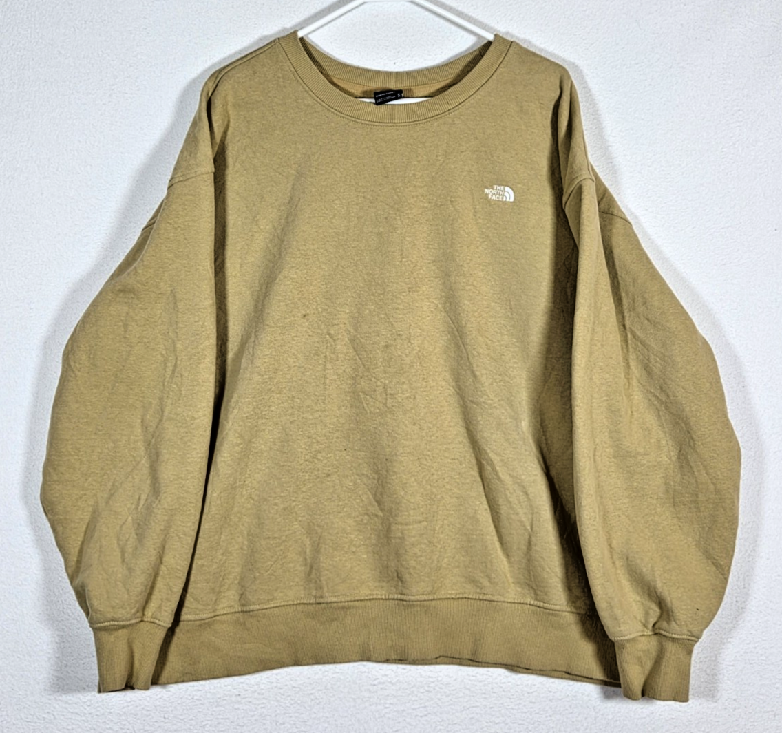 The North Face Women's SZ XL Over-Sized Sweatshirt Yellow Pullover Crew-Neck