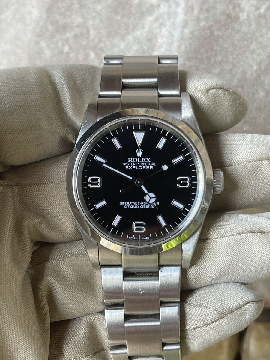 Rolex Explorer 36mm 114270 Men's Black Watch with Original Rolex Explorer 36mm 114270 Men's Black Watch with Original