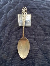 CUCCHIAIO VINTAGE ARGENTO STERLING COLORADO & FIORE DI STATO Rocky Mountain Columbine