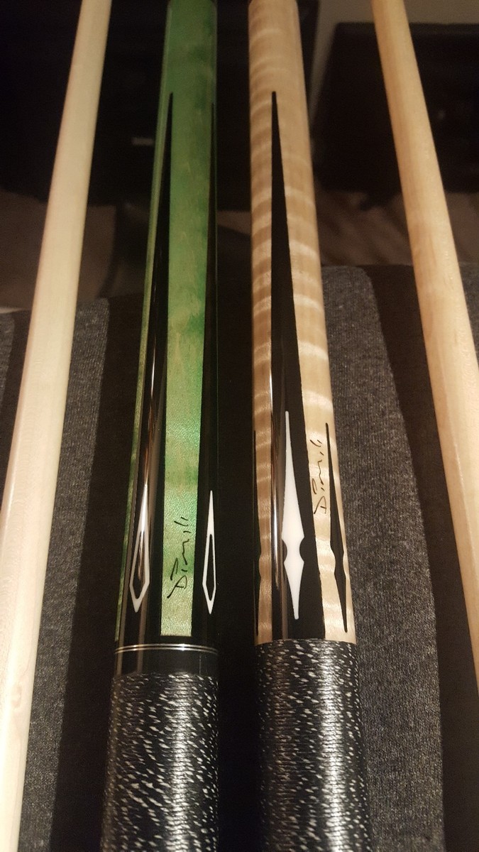 2) NEW Dale Perry pool cues with stage 4 IV shafts, a case & joint