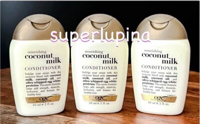 3x OGX Nourishing Coconut Milk Conditioner NEW Travel 2 fl.oz