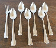 6 Grapefruit Spoons Oneidaware Stainless ALLEGIANCE Serrated Edge+ Lifetime Fork