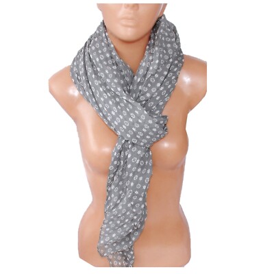 Grigio Stelle Delicata SCIARPA Foulard Coprispalle Cotone Uomo