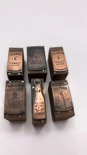 Lot 6 letterpress copper/wood print blocks Columbia Advertisements Tomato,