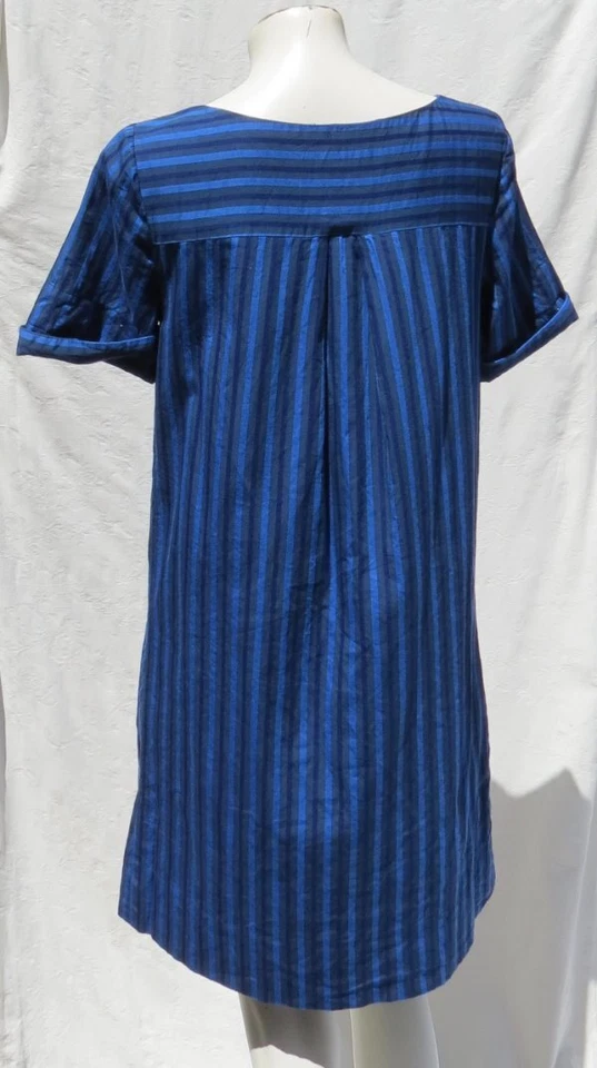 HD IN PARIS Anthropologie EE. UU. Mujer’s 6 S Azul Cerúleo Rayas Camisa Cambio Vestido Foto 4 de 4