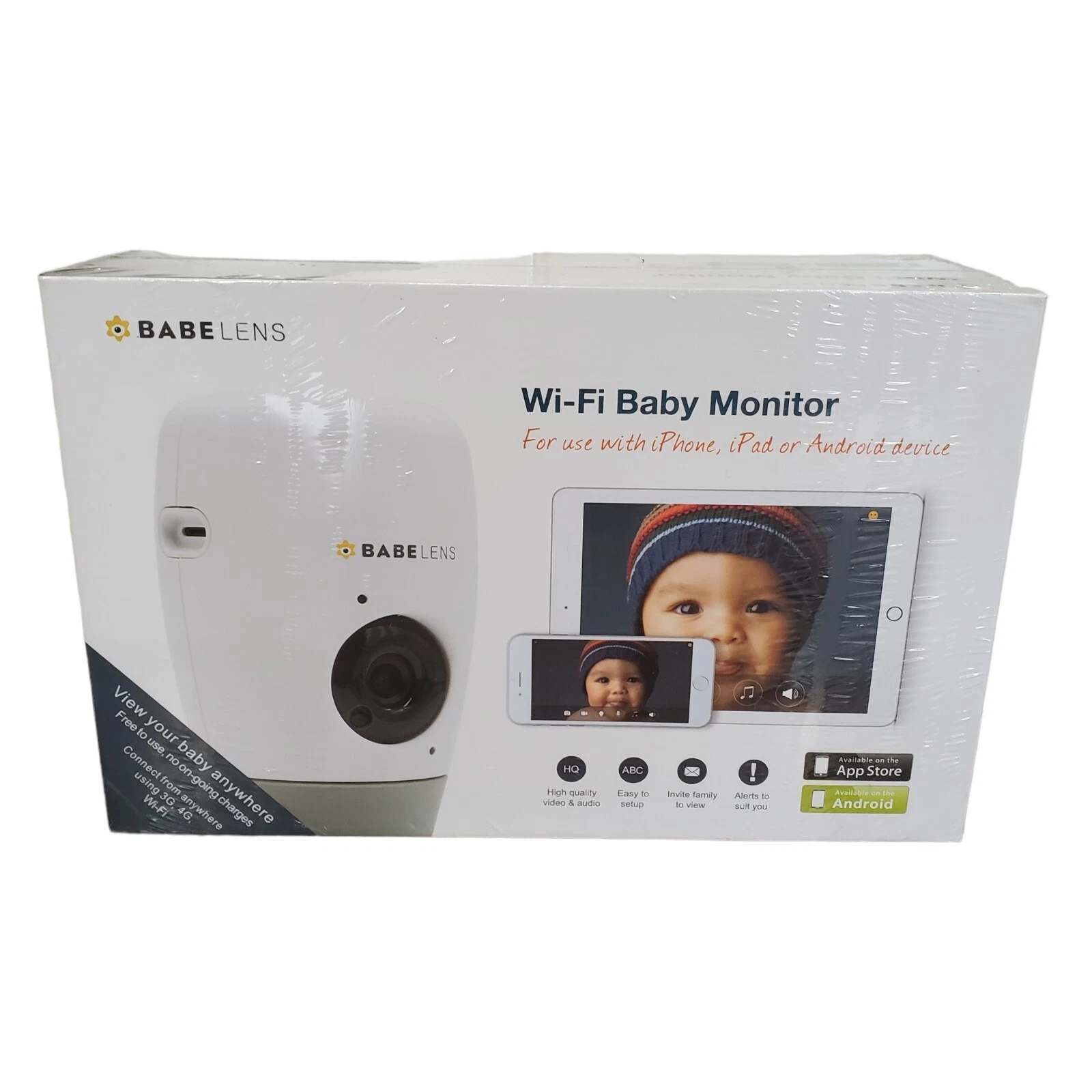 NEW BabeLens Wi-Fi Baby Monitor Use with iPhone, iPad or Android Sealed